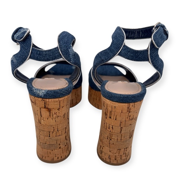 Miu Miu Denim Platform Cork Sandals | Size 36 - Picture 2 of 11